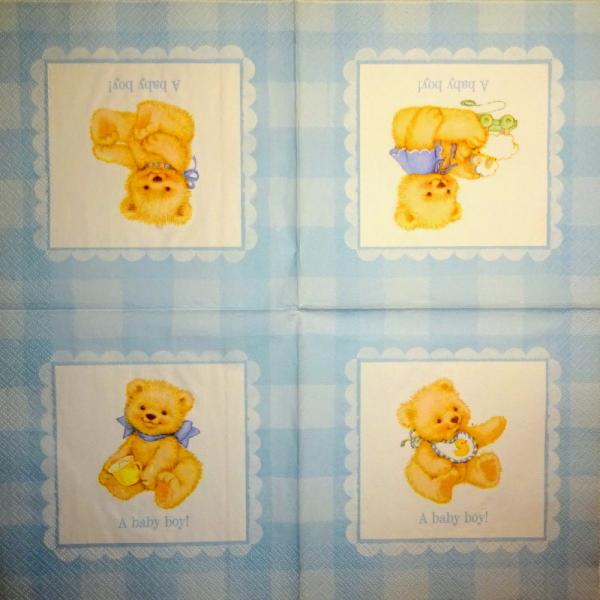 137 Teddy - 3-lagig (blau)